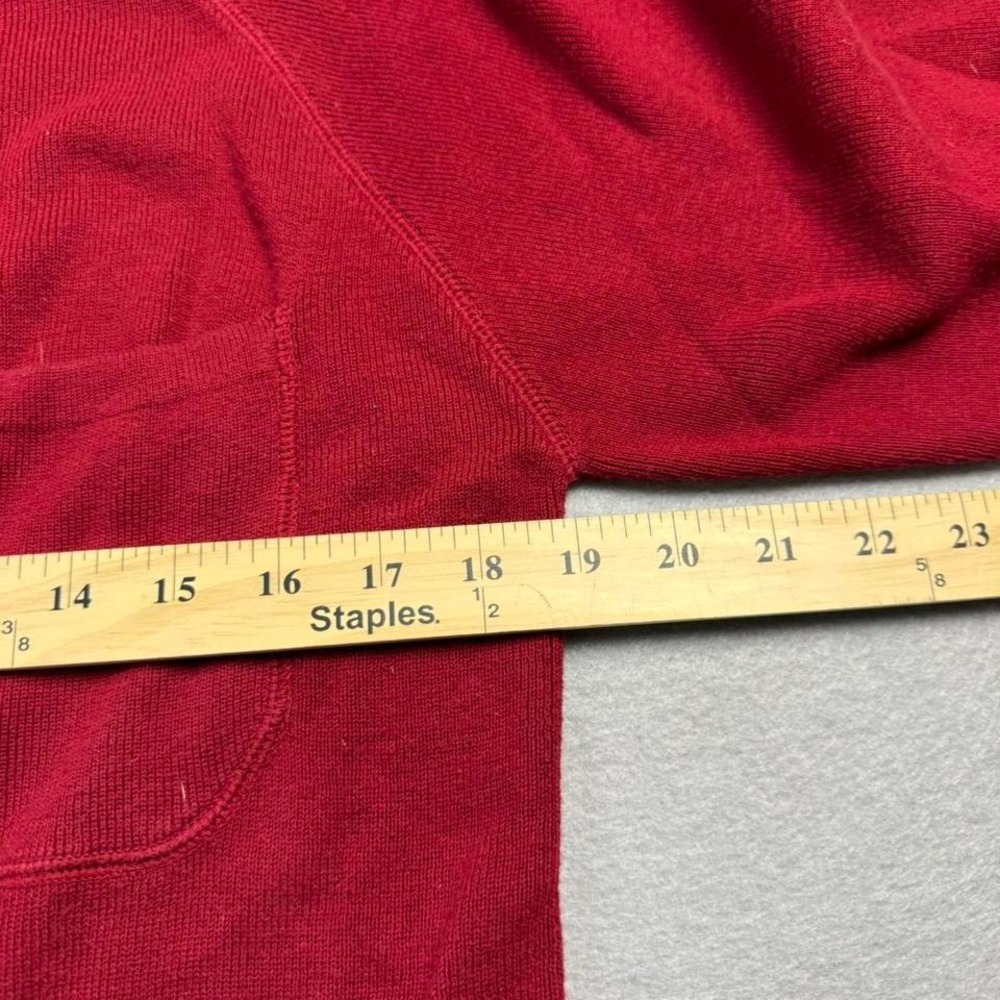 Vintage Eddie Bauer Crewneck Red Minimalist Sweatshirt Womens XS Normcore - Picture 4 of 6